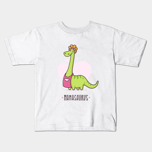 Mamasaurus Kids T-Shirt by zoljo